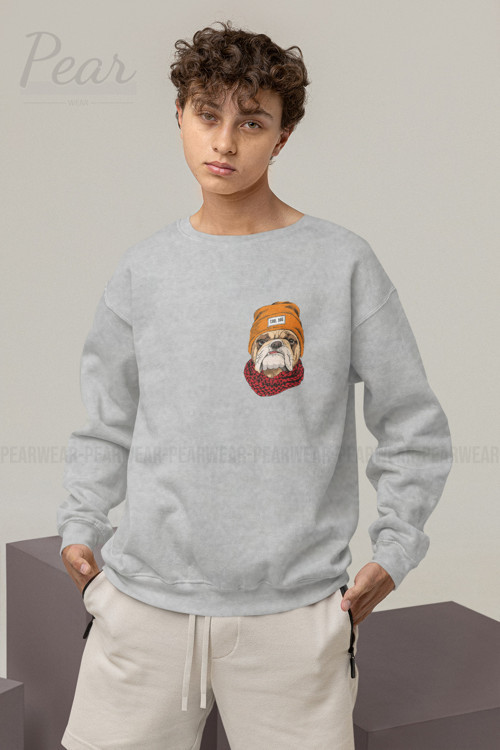 Cooldog Baskılı Erkek Oversize Sweatshirt