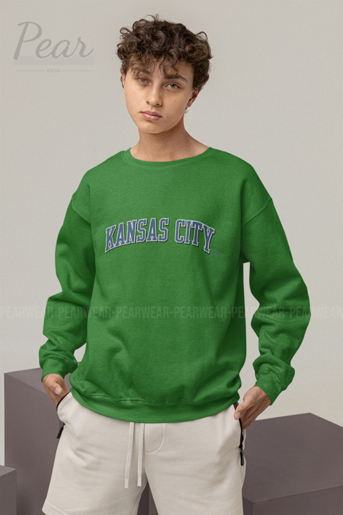 Kansas City Baskılı Erkek Oversize Sweatshirt