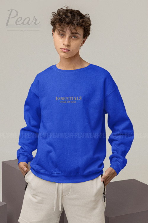 Essentials Baskılı Erkek Oversize Sweatshirt
