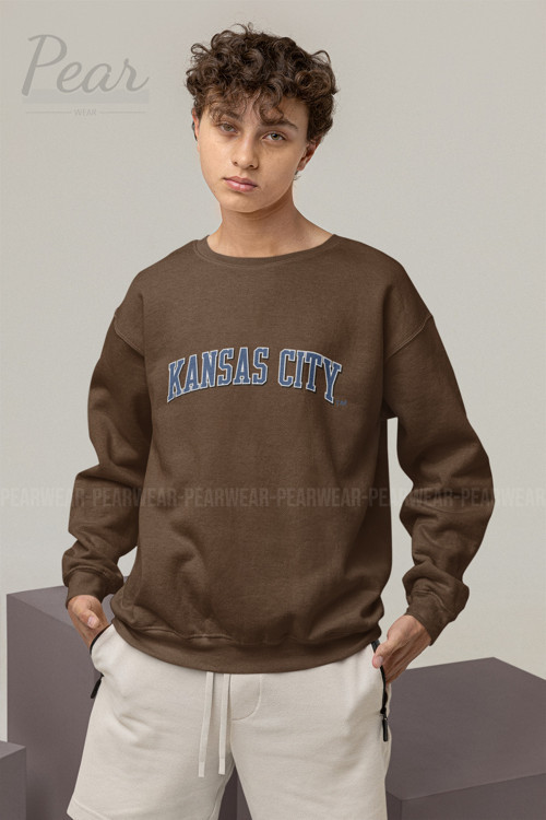 Kansas City Baskılı Erkek Oversize Sweatshirt