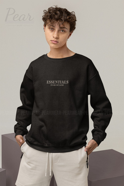 Essentials Baskılı Erkek Oversize Sweatshirt