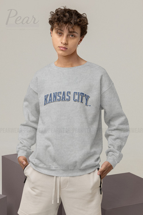 Kansas City Baskılı Erkek Oversize Sweatshirt