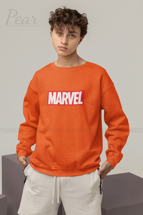 Marvel Baskılı Erkek Oversize Sweatshirt