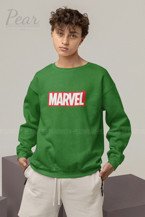 Marvel Baskılı Erkek Oversize Sweatshirt
