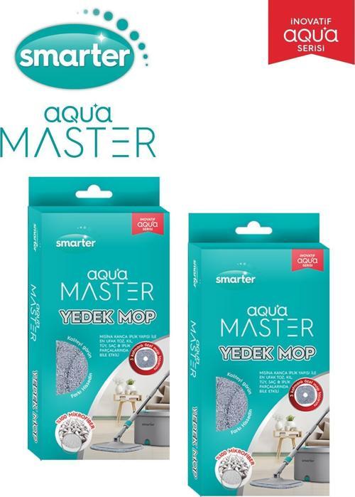 AQUA MASTER 2 YEDEK MOP TEMİZ & KİRLİ SUYU AYIRMA ÖZELLİĞİ OTOMATİK TEMİZLİK SETİ MOP PASPAS