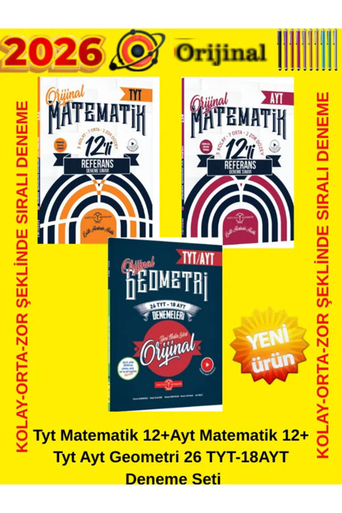 Orijinal Yayınları 2026 Tyt Ayt Matematik-Geometri 3 Kitap Tyt-Ayt Kazandıran Süper Deneme Seti+Android Kalem