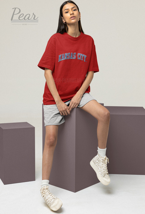 Kansas City Baskılı Unisex Tişört Oversize T-Shirt