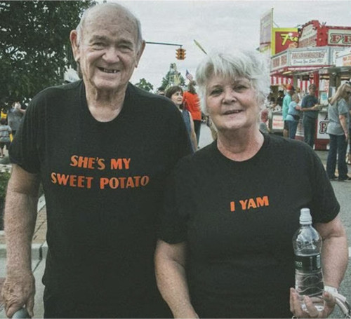 Sweet Potato Baskılı Tişört Sevgili Çift Takım Siyah Beyaz Oversize Couple T-Shirt