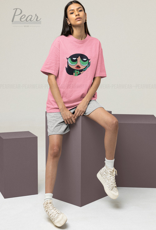 Powerpuff Girls Buttercup Baskılı Unisex Tişört Oversize T-Shirt