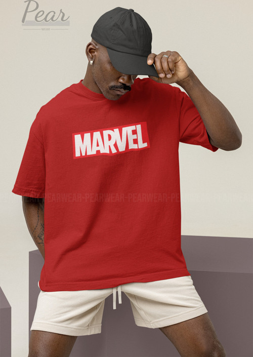 Marvel Baskılı Unisex Tişört Oversize T-Shirt