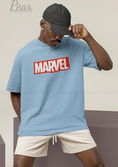 Marvel Baskılı Unisex Tişört Oversize T-Shirt