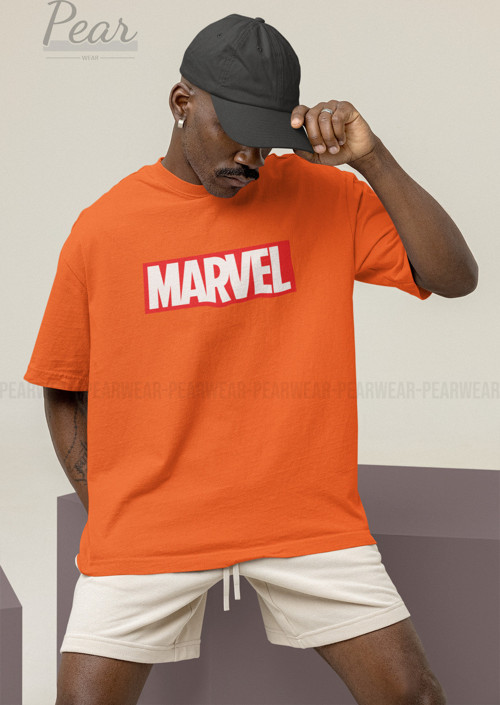 Marvel Baskılı Unisex Tişört Oversize T-Shirt