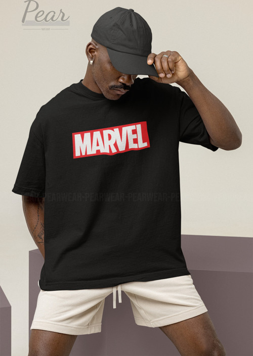 Marvel Baskılı Unisex Tişört Oversize T-Shirt