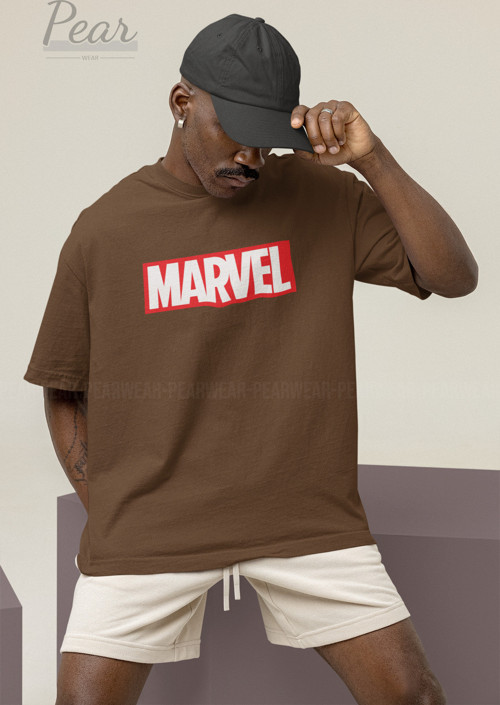 Marvel Baskılı Unisex Tişört Oversize T-Shirt