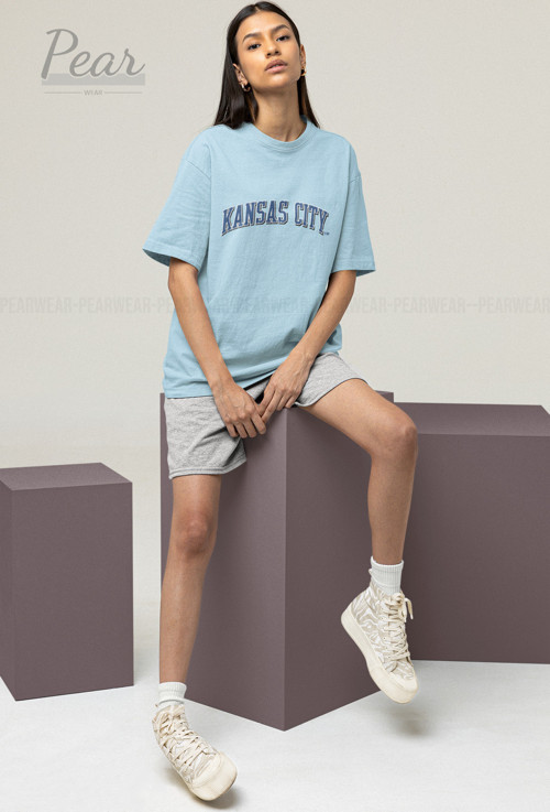 Kansas City Baskılı Unisex Tişört Oversize T-Shirt