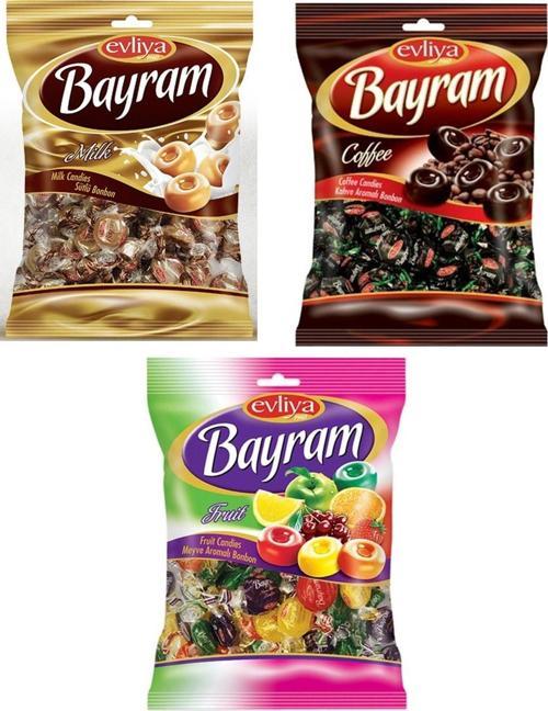 Bayram Şekeri (Sütlü, Kahveli, Meyveli Bonbon) 3x500 g.