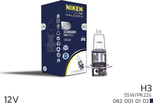 Niken 12V H3 55W Halojen Ampul PK22S