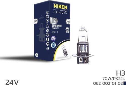 Niken 24V H3 70W Halojen Ampul PK22S