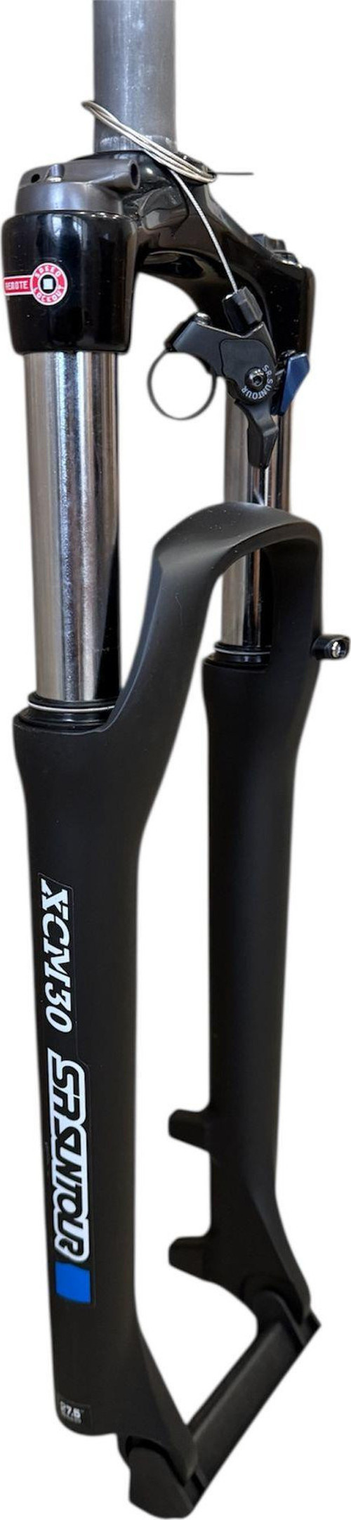 SR Suntour XC30 27,5"Jant Gidondan Kilitlenebilir Bisiklet Maşası Mat Siyah 1-1/8 QR Maşa Disk Fren