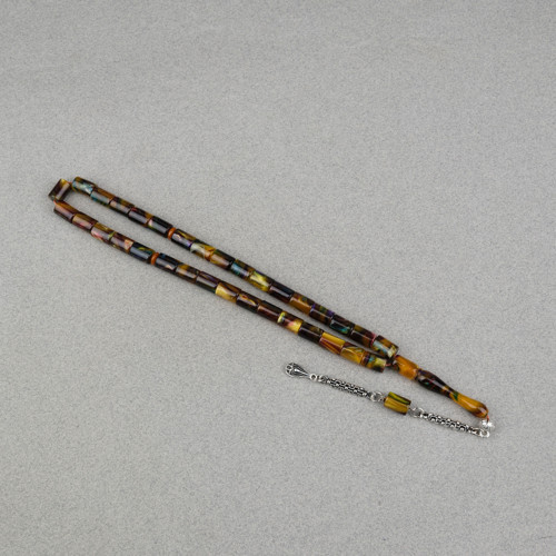 Arizona Katalin Alpaka Püskül Kesme Kesim 7x10mm Tesbih- Sedefli