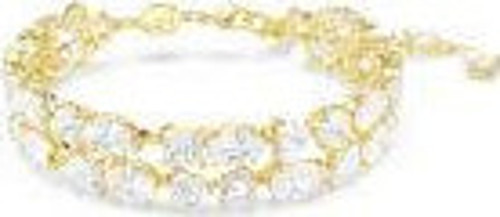 5743827 Mesmera Bracelet, Mixed Cuts, White, Gold-Tone Plated M