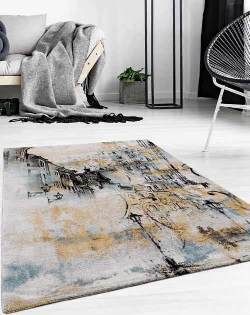 Safir Modern Salon ve Oturma Odası Halısı - Gri