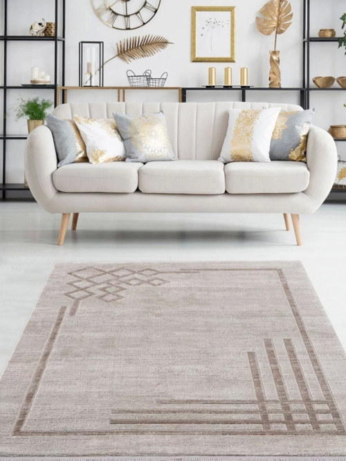 Breda Modern Salon ve Oturma Odası Halısı - Kahverengi