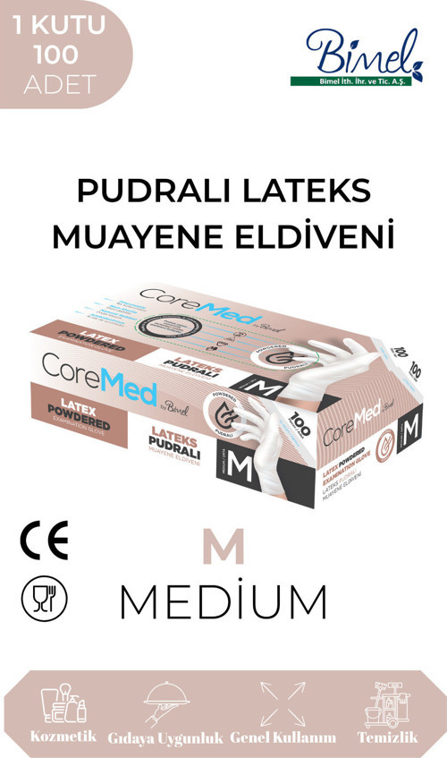 LATEKS PUDRALI MUAYENE ELDİVENİ M-1 PAKET 100'LÜ