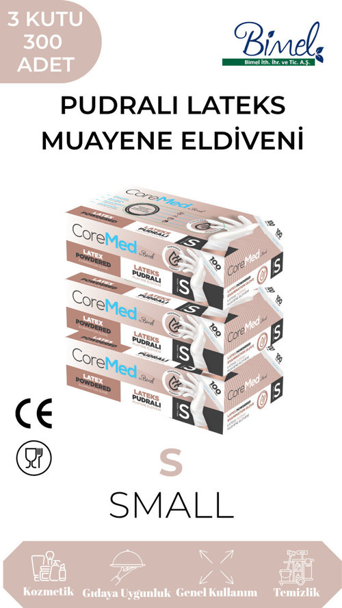 LATEKS PUDRALI MUAYENE ELDİVENİ S-1 Koli-20 Paket-2000'li
