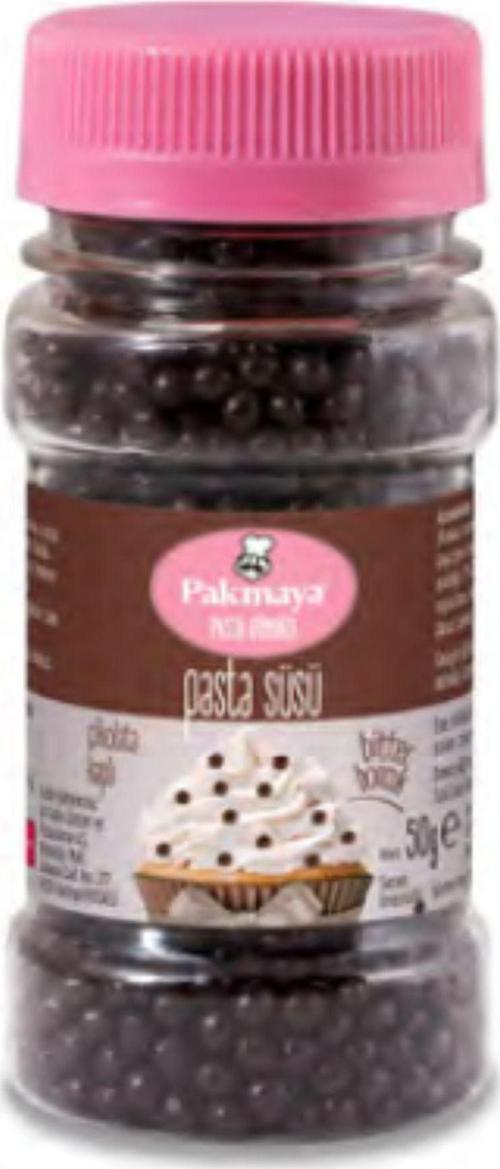 Çikolata Kaplı Bitter Boncuk Pasta Süsü 50 gr. x 3 Adet