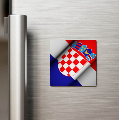 Hırvatistan - Croatia - Klasik Ülke Bayraklı Baskılı Buzdolap Magneti Kare 9x9 cm (1 Adet)