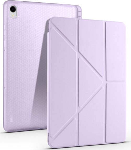 Galaxy Tab S11 ile Uyumlu Kalem Bölmeli Tri Folding Kılıf