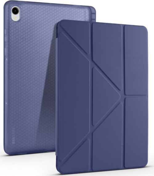 Galaxy Tab S11 ile Uyumlu Kalem Bölmeli Tri Folding Kılıf