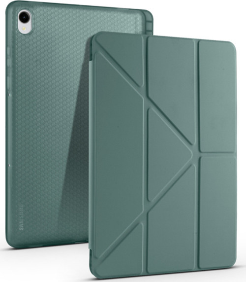 Galaxy Tab S11 ile Uyumlu Kalem Bölmeli Tri Folding Kılıf