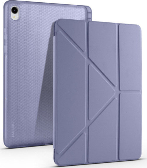 Galaxy Tab S11 ile Uyumlu Kalem Bölmeli Tri Folding Kılıf