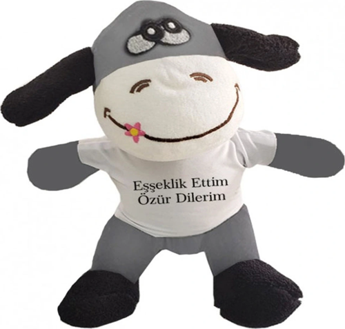 Oyuncak Peluş Eşeklik Ettim Tişörtlü Eşek