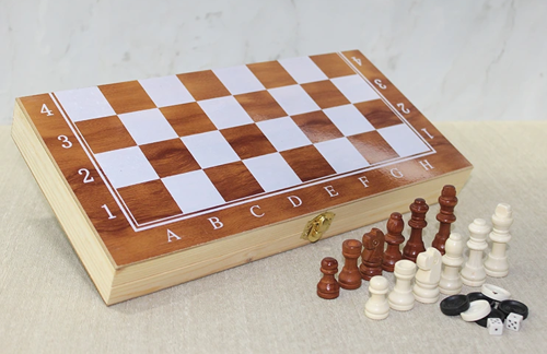 Ahşap Kutulu Satranç Model 1