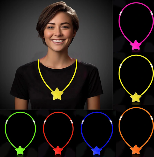 Glow Stick Yıldız Kolye