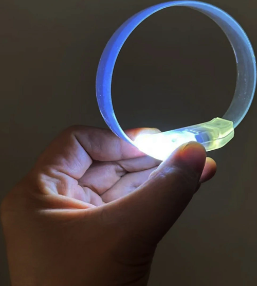 3 Modlu Pilli Led Işıklı Esnek Parti Bilekliği Beyaz