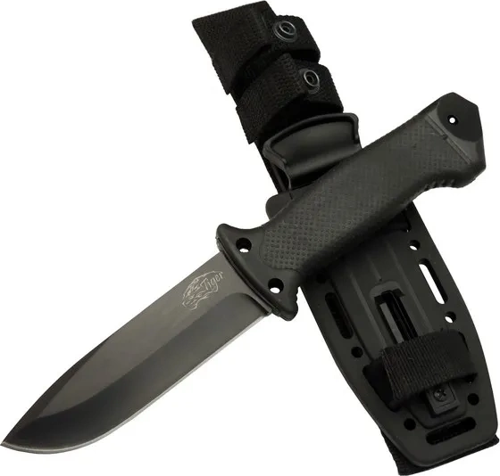 Tiger Tactical Htm 3321 A Siyah Outdoor / Survival Bıçak 27cm - Kauçuk Sap, Kılıflı, Kutulu