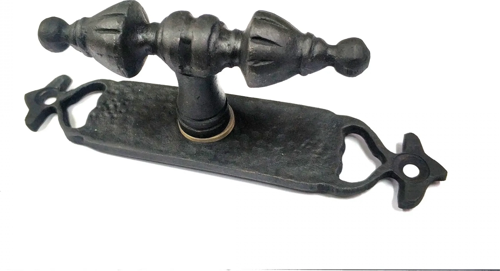 Antika Tarz Dekoratif Pirinç Burma Pencere Kolu - 152x32 Mm, Oksit