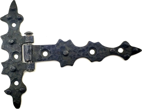 Antika Tarz Dekoratif Pirinç Yıldız Kuyruklu Menteşe - 85x110 Mm, Oksit