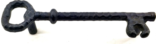 Antika Tarz Dekoratif Pirinç Anahtar Şeklinde Kapı Çekme Kolu, Mobilya, Sandık, Kutu Kulbu - 128mm, Oksit