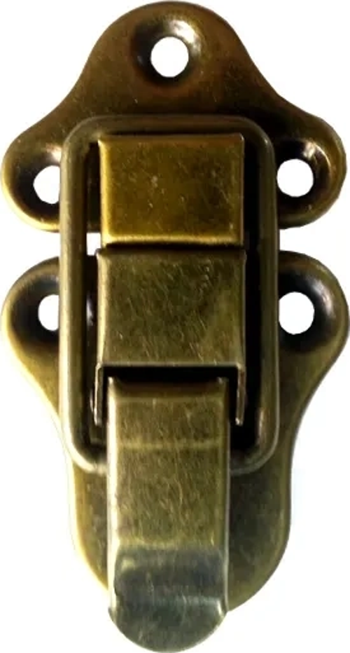 Sandık, Kutu Klipsi, Ön Kilidi - 72x40mm, Antik, 1 Adet
