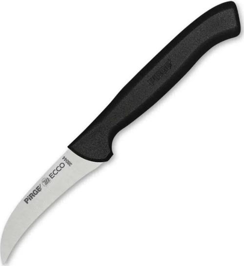 38044 Ecco Kıvrık Eğri Sebze Dekor Bıçağı 7,5 Cm - Siyah