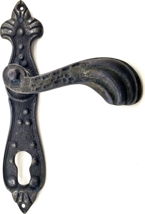 Antika Tarz Dekoratif Pirinç Mevlana Banyo Kapı Kolu - 228x48 Mm, Oksit