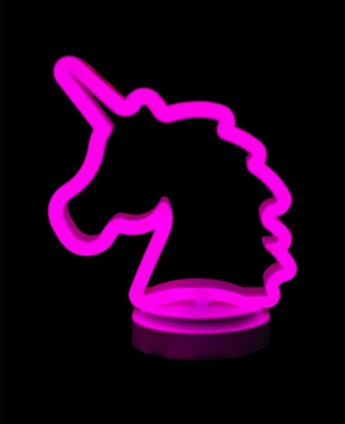 Neon Işıklı Unicorn Masa Gece Lambası