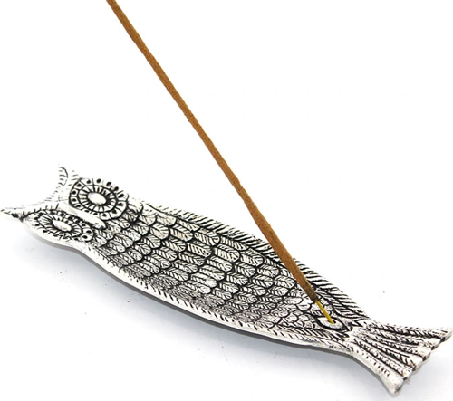 Metal Kayık Baykuş Tasarımı Tütsülük Model 1