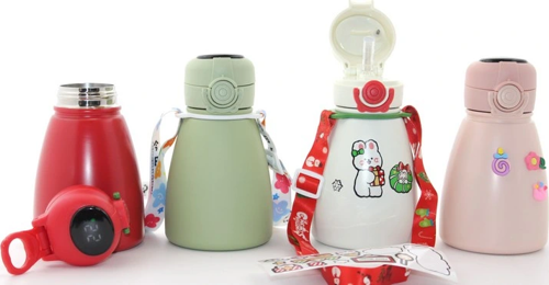 Dijital Göstergeli Çift Katmanlı Termos Suluk 500 Ml