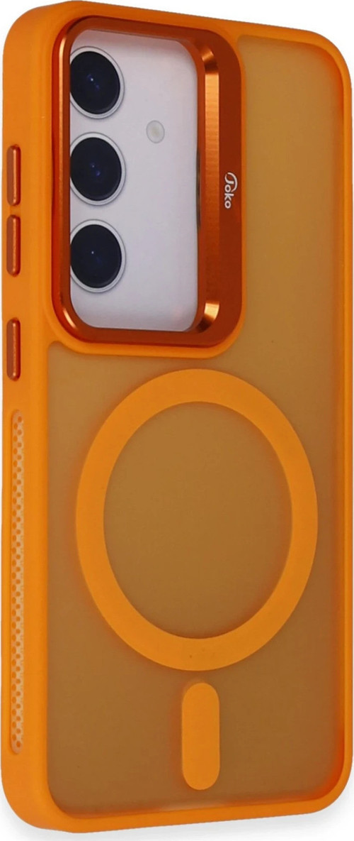 Samsung Galaxy S24 Plus Flet Lens Magsafe Kapak - Turuncu